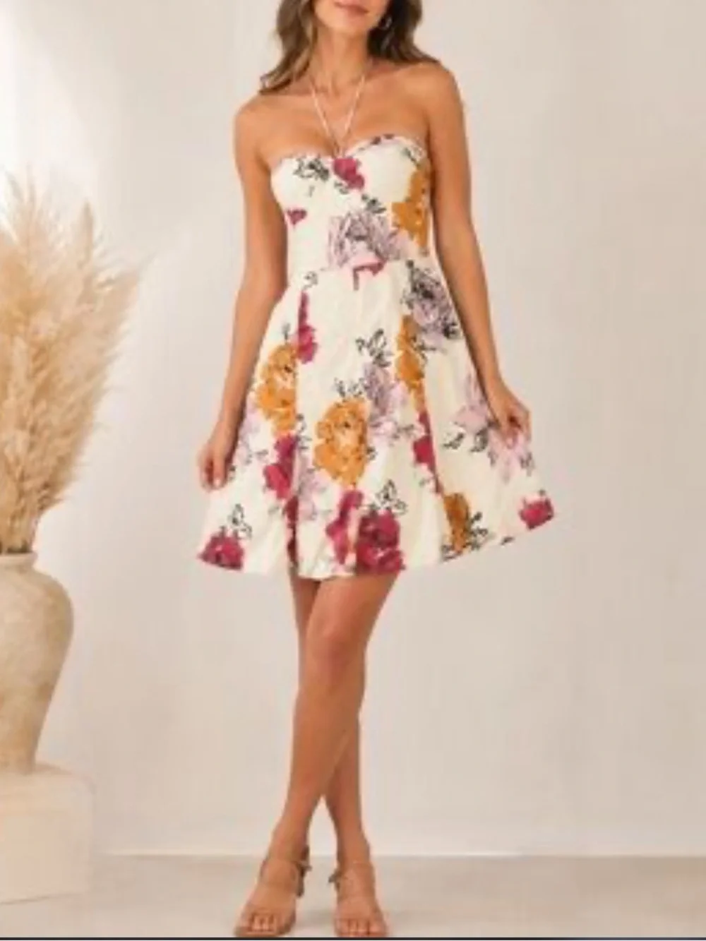 NWT {Odille/Anthropologie} Floral Halter Dress Vintage Sz 2